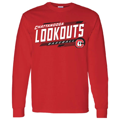 Chattanooga Lookouts Red Adult Deadly Long Sleeve Tee